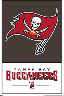 Trends International NFL Tampa Bay Buccaneers - Logo 21 Wall Poster, 34L x 22.4W, Unframed Version