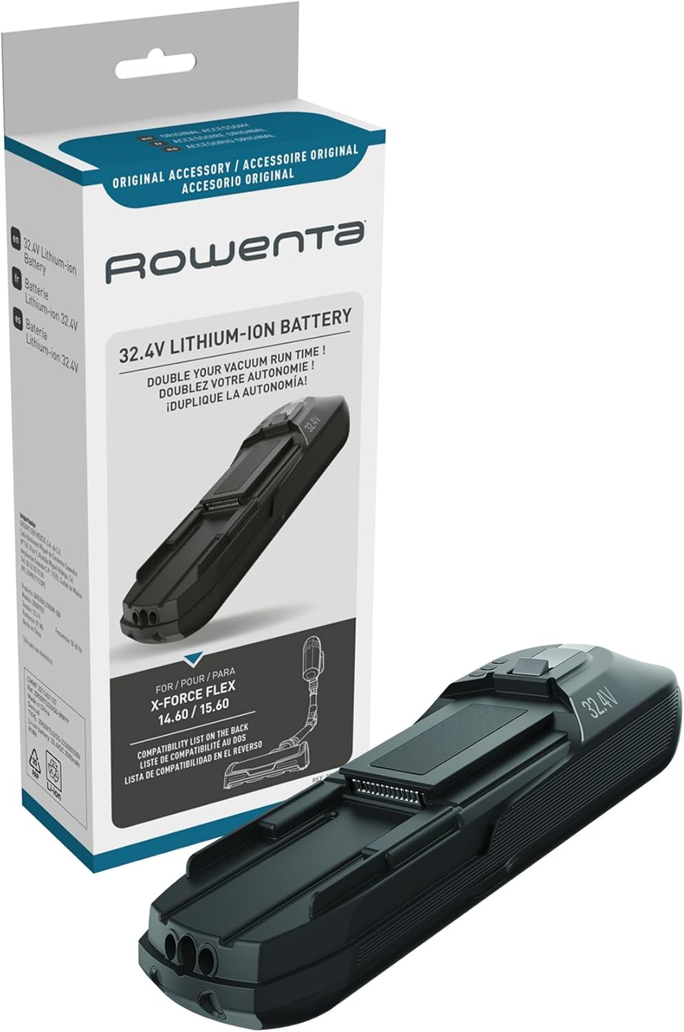Rowenta X-Force, Replacement Battery, Compatible with X-Force 14.60 and 15.60 Cordless Stick Vacuum Cleaner Cleaner, ZR0097, RH99A2, RH99F2
