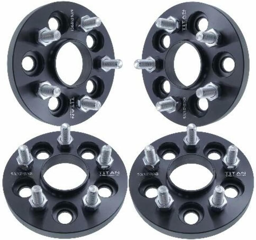 1" 5x100 Hubcentric Wheel Spacers - Fits VW Beetle Golf Jetta Passat Wheel Centric Fits Audi TT - 1 Inch (25mm), 5x100, 57.1mm Hub, 12x1.5 Studs - Set of 4 - Black