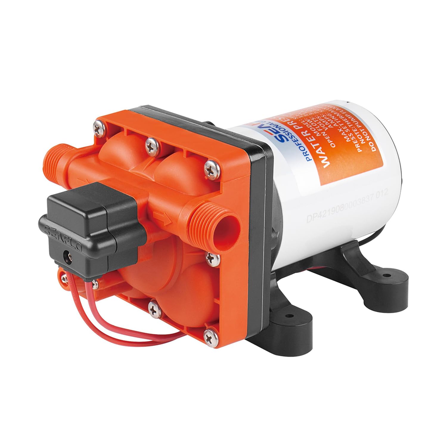 LIGHTEU®, Seaflo DC 24V 11,3 LPM 3,8 bar 42S Autocebante con bomba de membrana de bypass para agua según necesidad para autocaravana, yate SFDP2-030-055-42