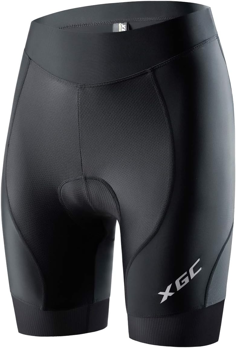 XGC Women's Cycling Shorts Bike Shorts and Cycling Underwear with High-Elasticity and Highly Breathable 4D Padded - black - Medium