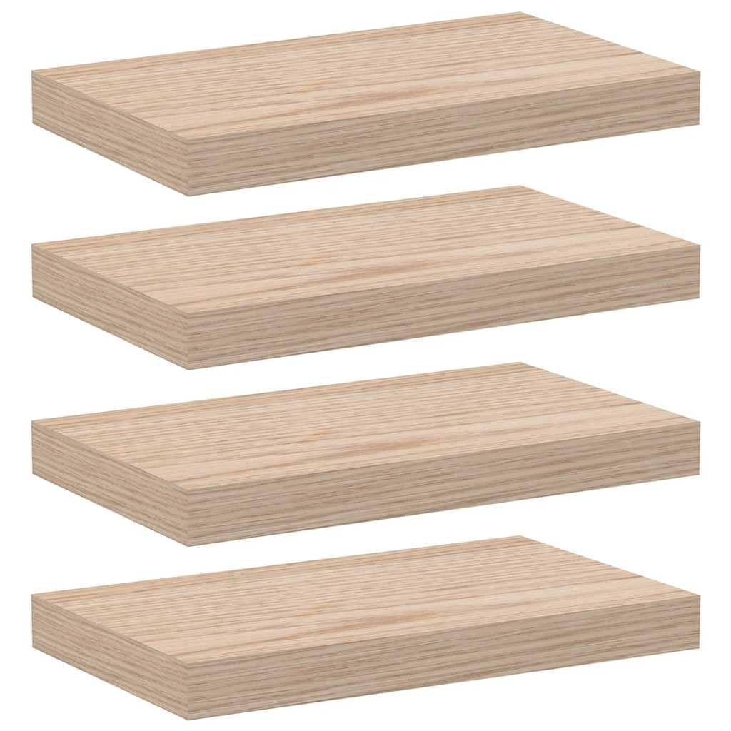 Étagères Flottantes Lot de 4 40x23,5x4 cm Bois d'ingénierie Salon