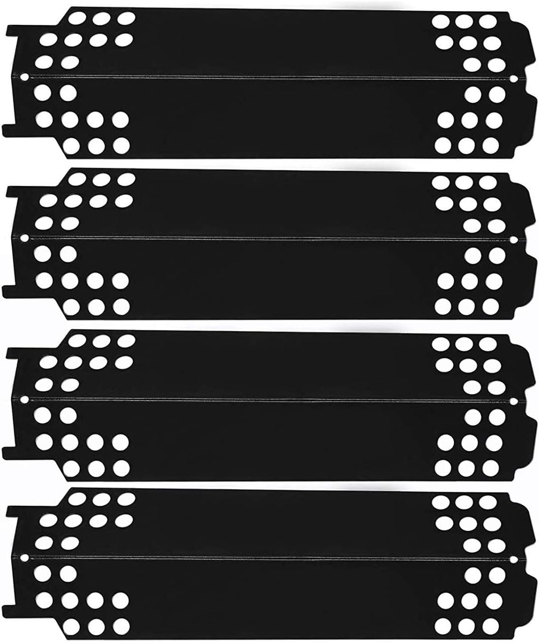Hisencn 15 inch Grill Heat Plate Replacement for Charbroil 463436215, 466334613, 466342014, 463436213,G432-0096-W1, Porcelain Steel Heat Tent Shield Deflector for Kenmore 16113, 16115 (4 Pack)