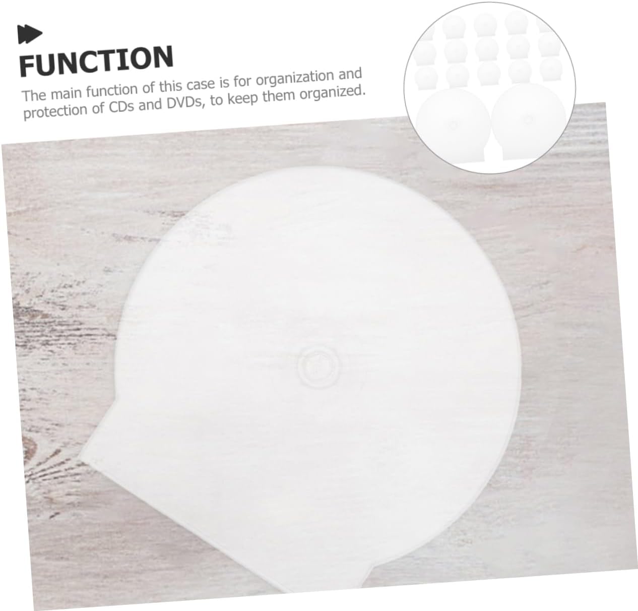 50pcs Thick CD Case Holder Portable DVD Storage Box Plastic CD Jewel Case Disc Organizer for Home and Travel