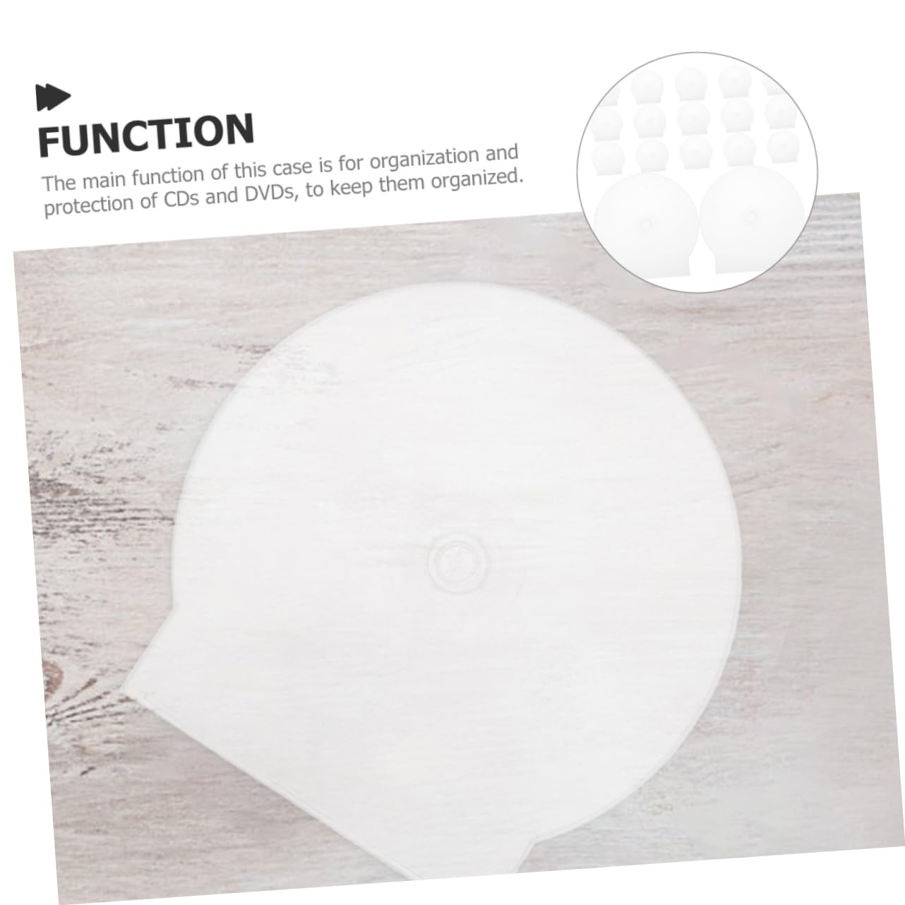 Zerodeko Custodie per CD in Plastica Trasparente 50 Pezzi per Organizzazione e Protezione di CD e Dvd Funzione Antipolvere e Design Compatto