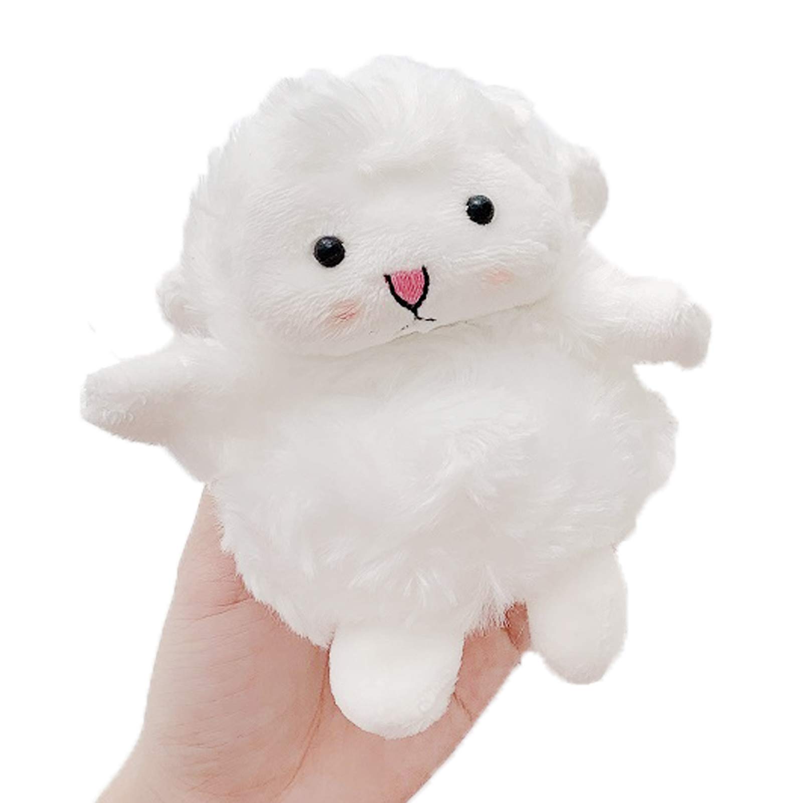 Yatchen Plush Case Compatible with AirPods Pro, Creative Cute 3D Cartoon Fur Sheep Design Funny for AirPods Cover Case with Keychain Protective Case