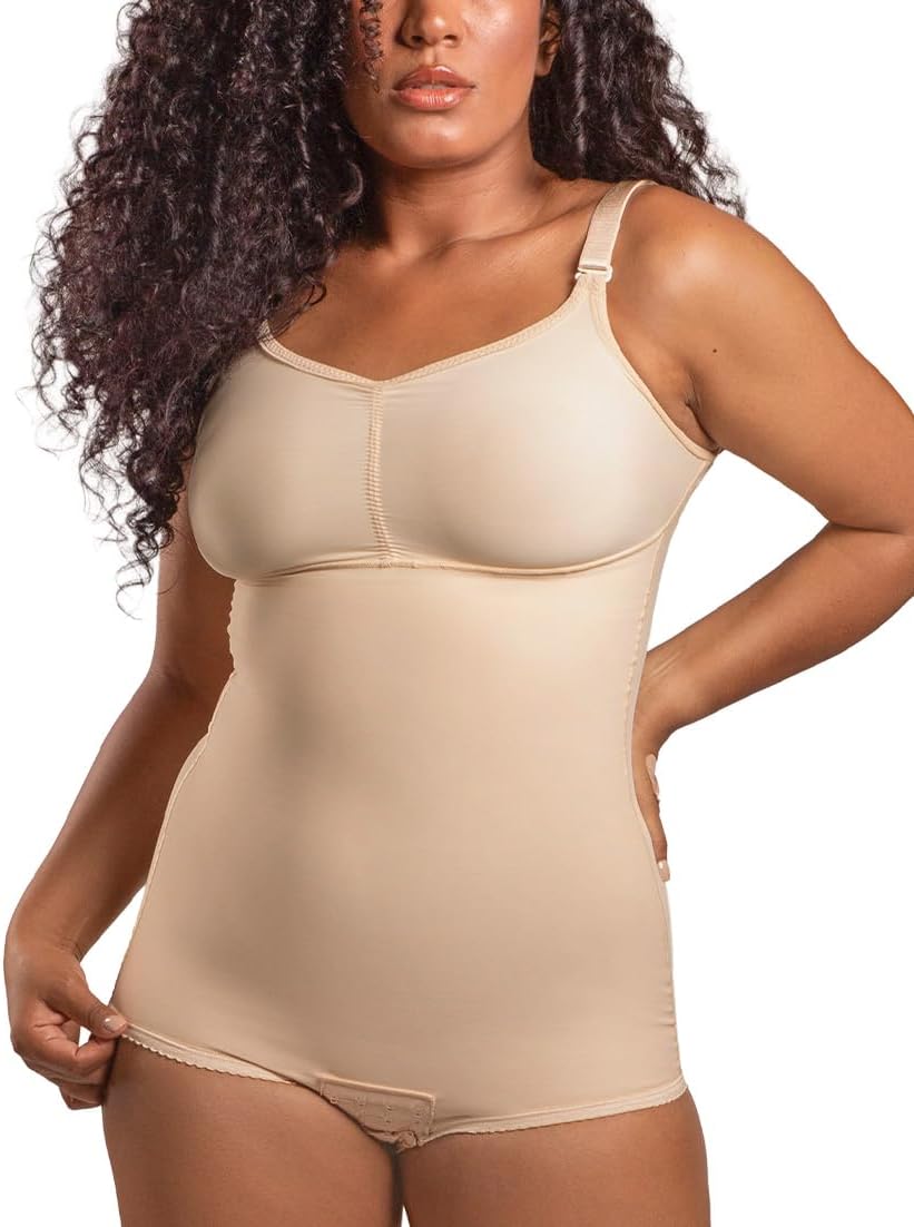 Isavela 2nd Stage Panty-Length Compression Bodysuit with Bra – Post-Surgery, Lipo & Tummy Tuck Shapewear