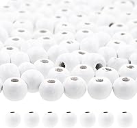 Vista 16 de Mandala Crafts - 2000 cuentas de madera redondas pequeñas de 6 mm para manualidades, suministros de macramé - Cuentas de madera natural sin terminar