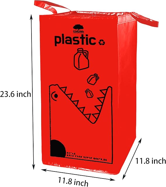 Recycling Bags,Separate Recycling Waste Bin Bags for Kitchen Home, Trash and Recycle Bin Combo,Reusable Waterproof,42 Gallon, Pack of 3 Recycling Bins