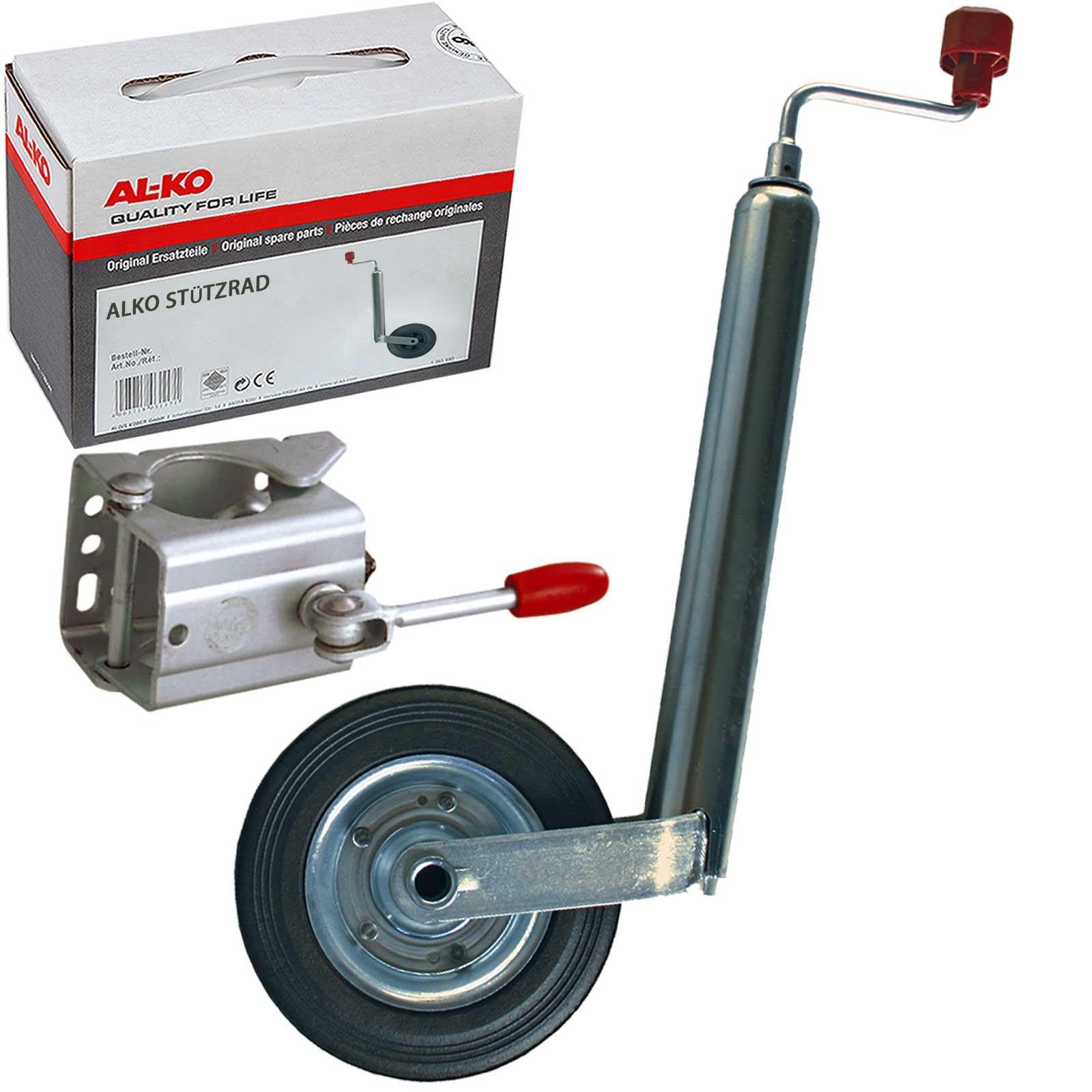 Al-Ko Stützrad Profi Starr 500kg + Klemmschelle-Ø 60mm Pkw Anhänger Wohnwag | 243888 + 249859, Stützrad + halter