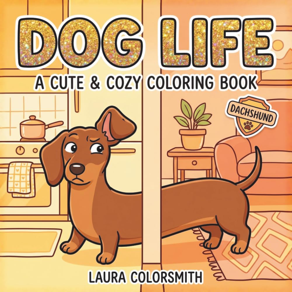 Dachshund Dog Life - A Cute & Cozy Coloring Book: Adorable Dachshund Moments in Cozy and Playful Scenes for Happy Coloring (Dog Life Coloring Book)