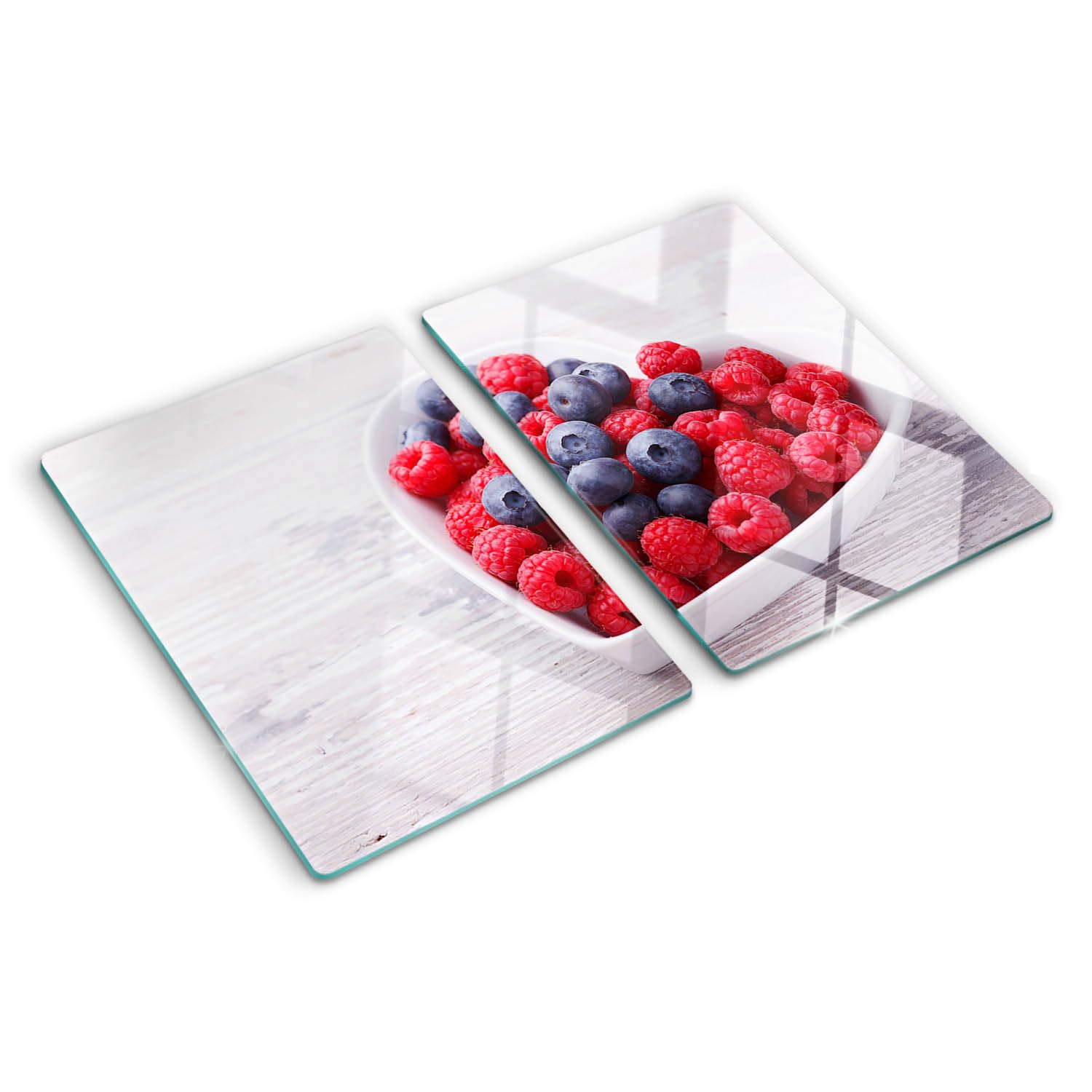 Planche de cuisine en verre 2x40x52 cm motif framboises myrtilles
