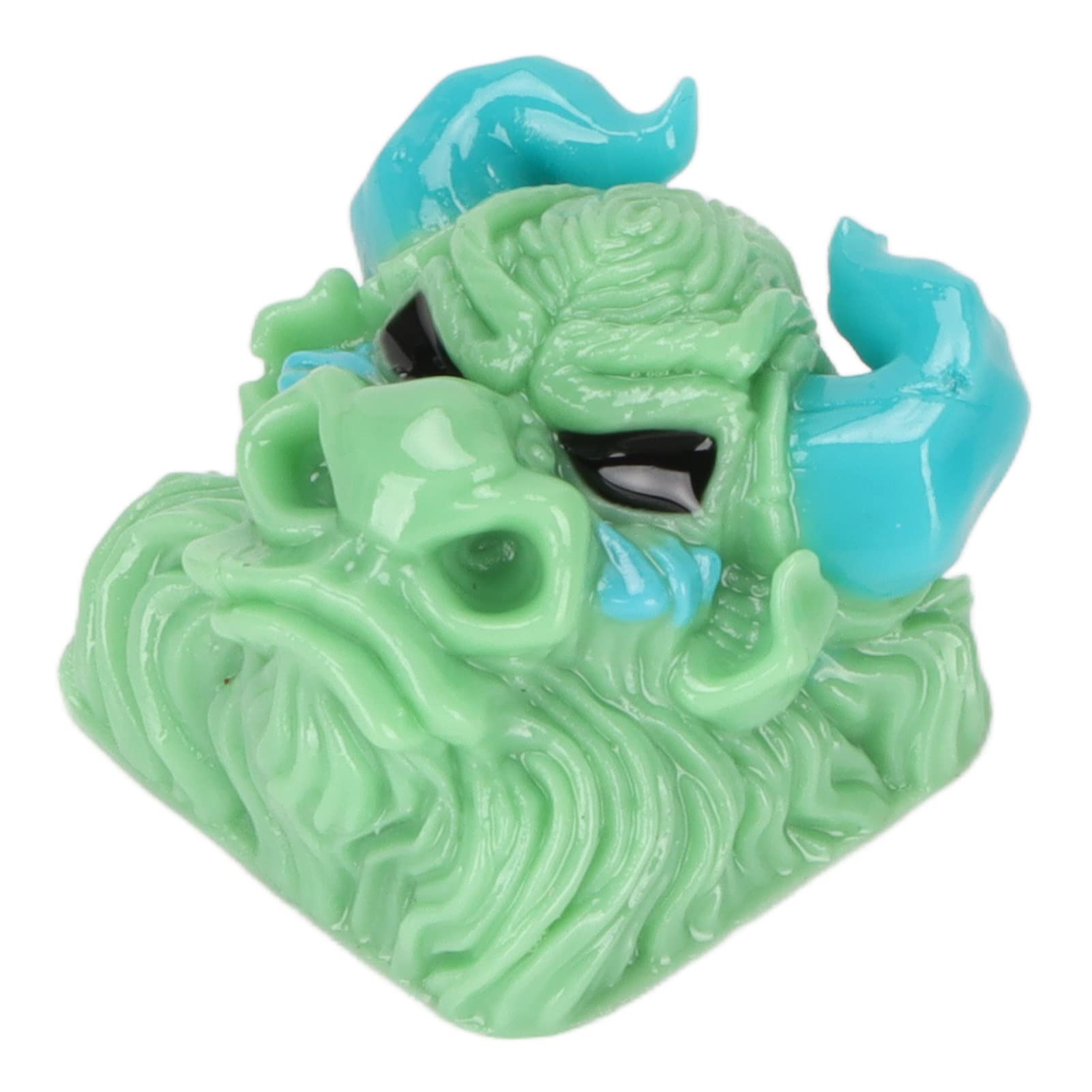 Custom Keycap for Mechanical Keyboard, Hand Carved, Cow Pattern, OEM R4 Gaming Resin Replacement Keycaps, for Cherry MX Swtiches(Green)