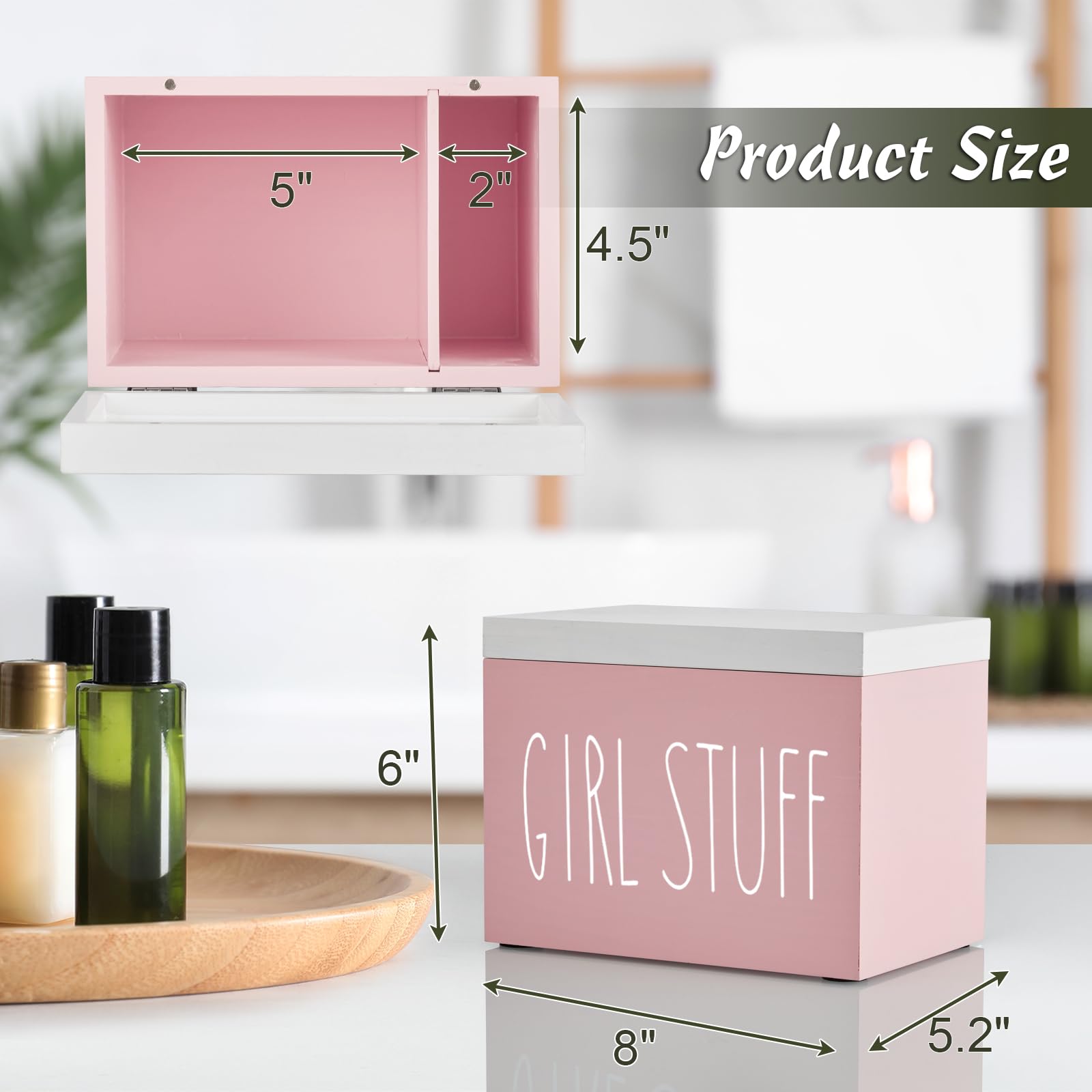 Porta Tamponi Per Bagno A Forma Di Squalo, Con Coperchio E Cassetto, In Legno, Organizer Prodotti Femminili, Bianco