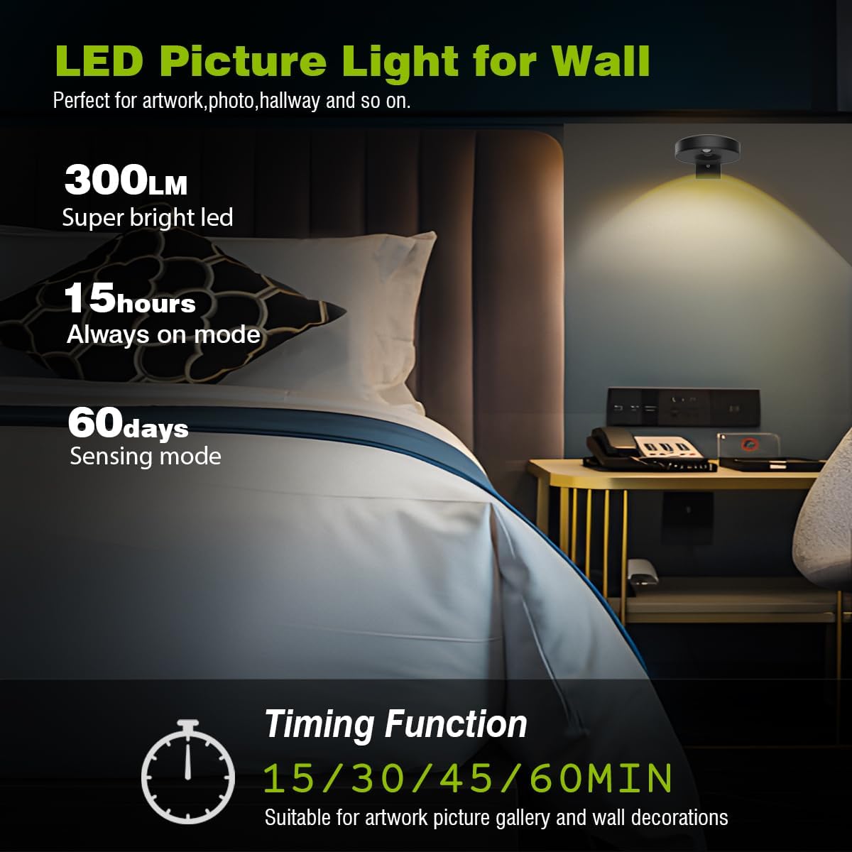 6Pack Wireless Picture Lights for Wall Rechargeable Battery Picture Frame Light with Remote LED Magnetic Art Display Light Dimmable&Timer Wall Sconce for Painting Poster Artwork Home Lighting Decor