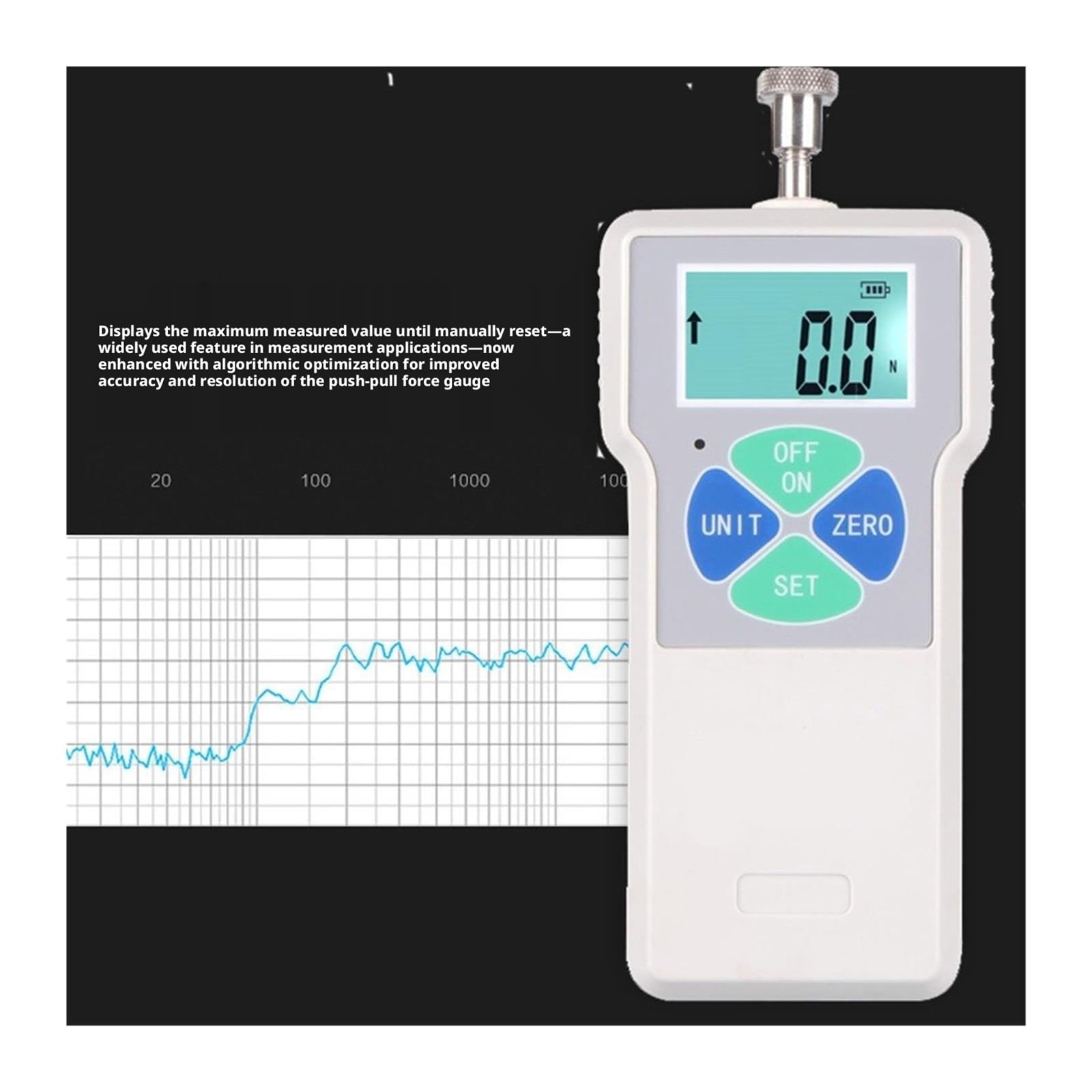 Misuratore di forza, Misuratore di forza digitale push pull da Wx 2 a 500N Tester compressione tensione molla(WX-100(10KG))