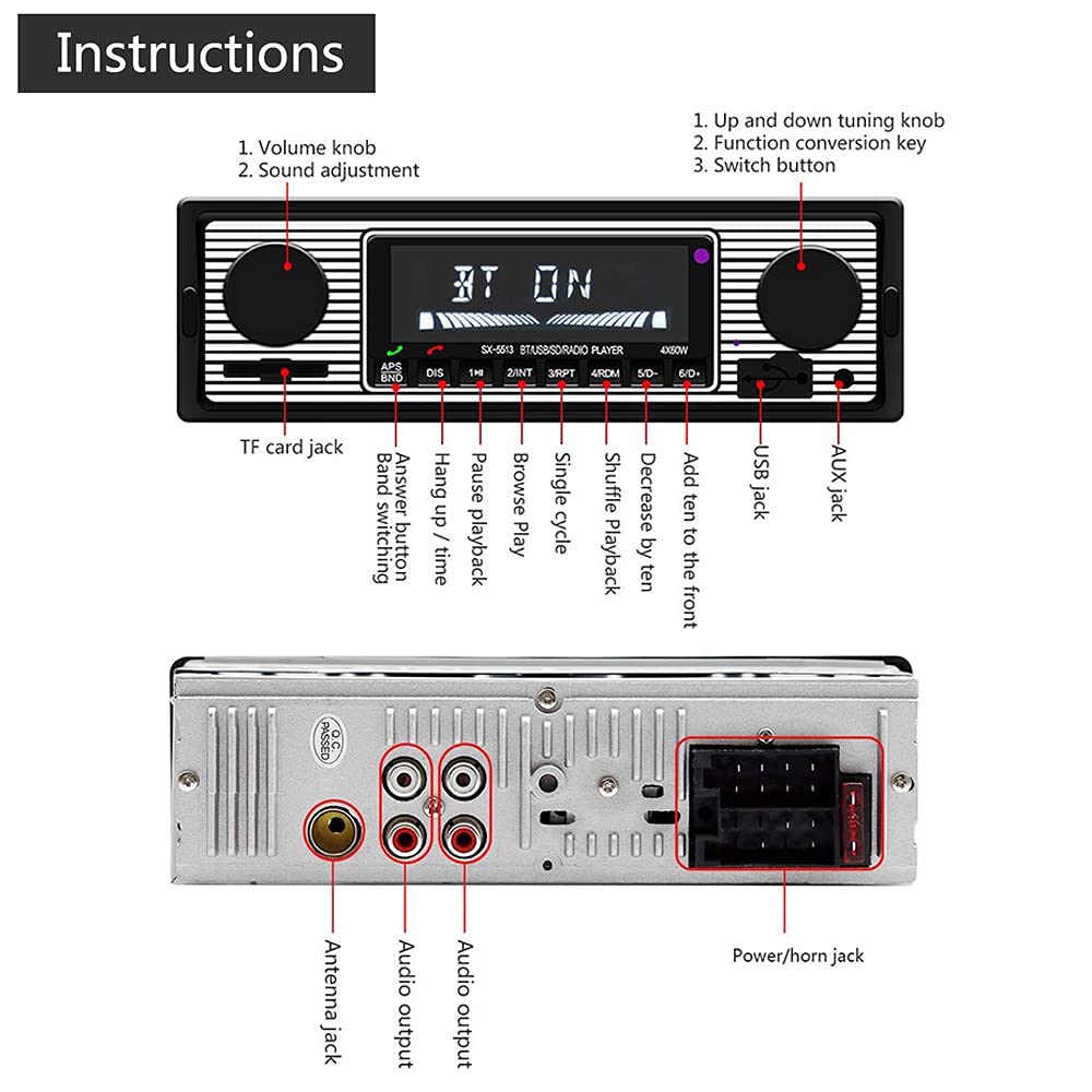 Amazon.co.jp: Artudatech ヴィンテージカー ラジオ