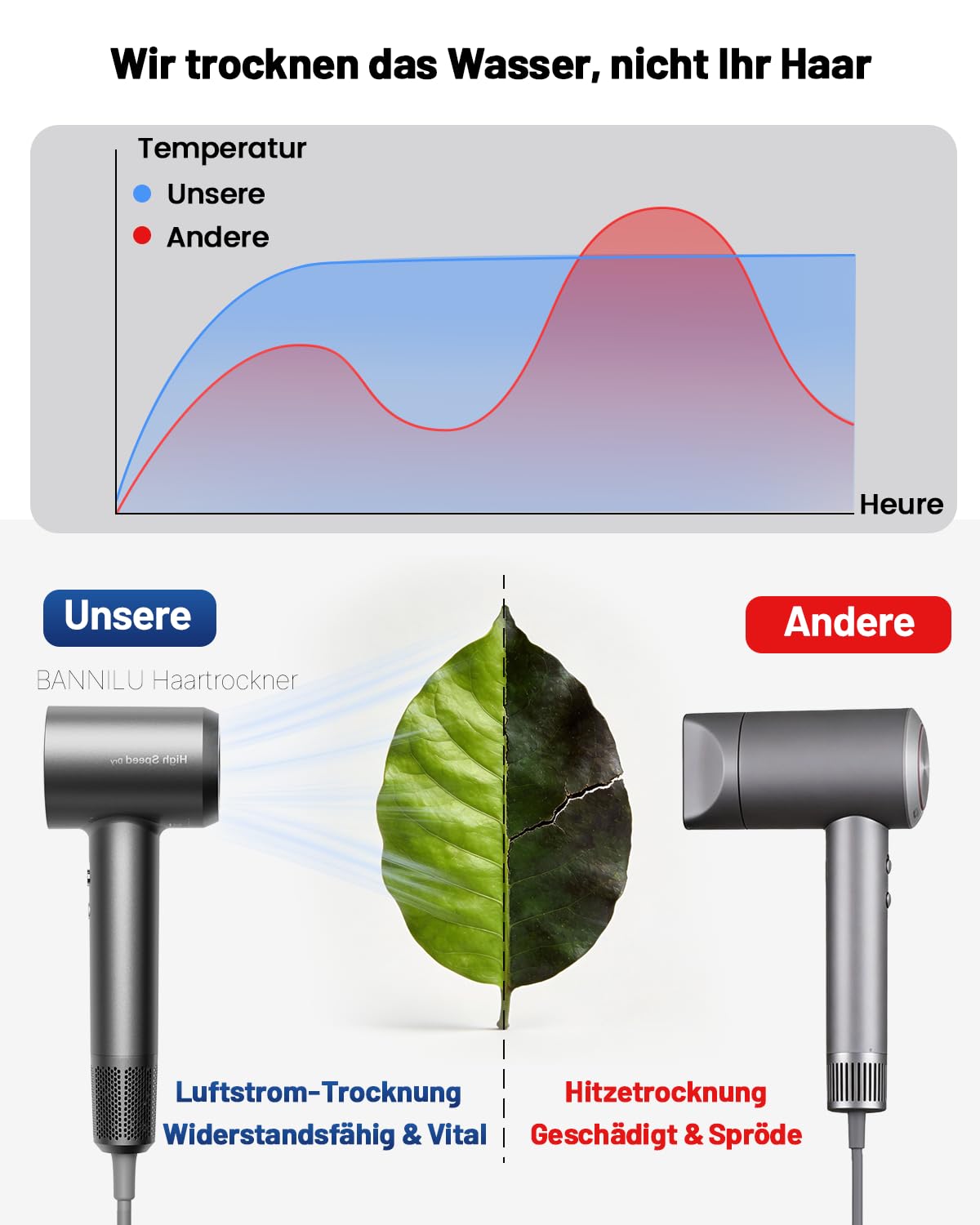 Föhn mit Diffusor, Ionen Fön Haartrockner, 160.000 U/min High Speed Hair Dryer, Haarföhn Ultraleicht (370g) & Leise, Schnelles Trocknen ohne Hitzeschäden, Reisefön, Geschenkset