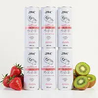 Bebida Energética Funcional AWE Energy Sabor Morango e Kiwi – Pack com 6 Latas de 355ml – Boost de Energia com Sabor Frutado para Foco, Concentração e Disposição Diária - Livre de Calorias, Açucar e Glúten!