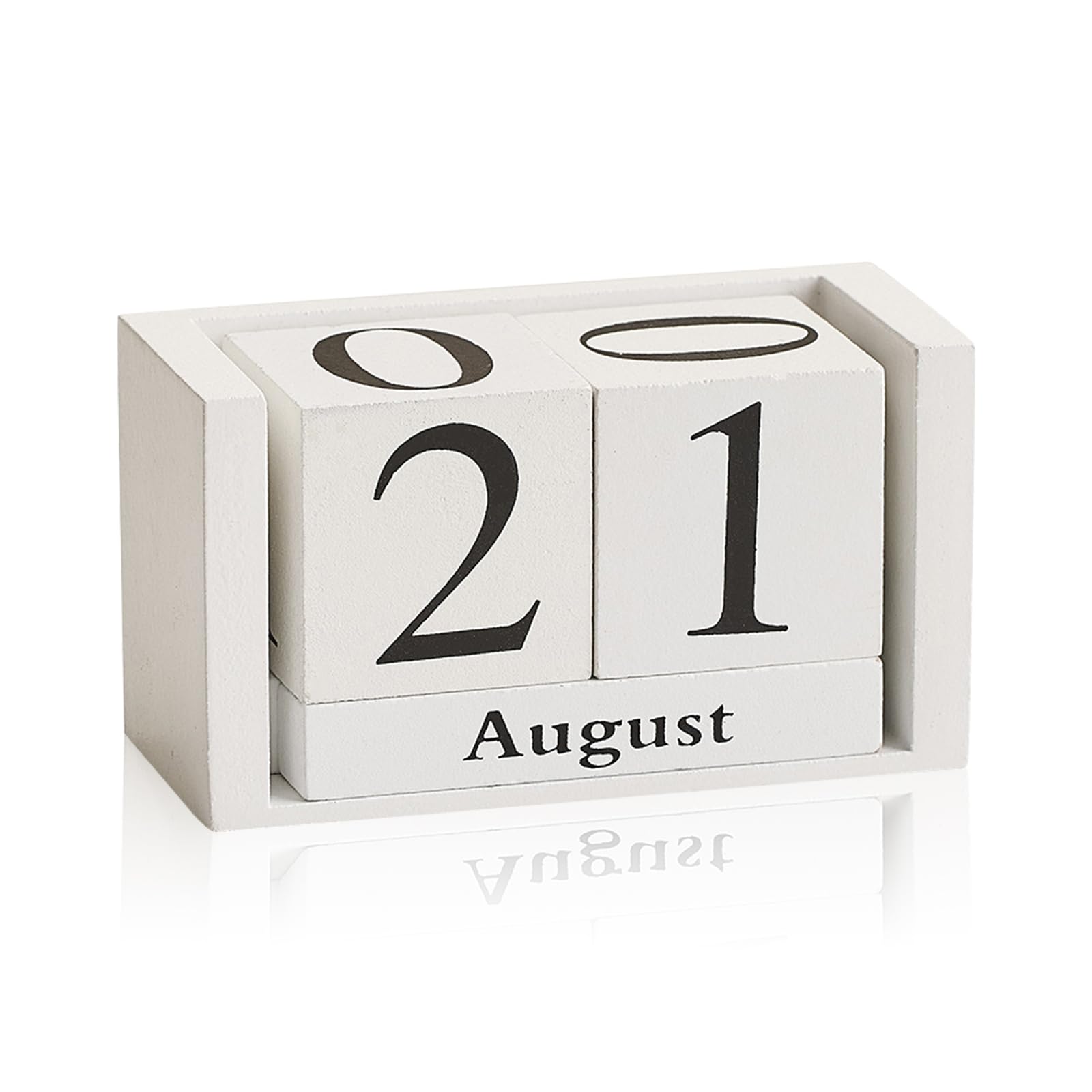 Family Calendar, Minimalist Calendar, Wooden calendar, Suitable for Living Room, Study Room Decoration, Office Desk, Cafe, Restaurant Decoration, Rugged and Durable, White