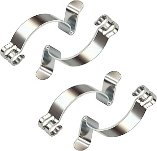ESWW 4PCS Air Filter Clips I Spring Filter Replacement Air Filters Holding Frame Clamp Spring Replacement, Silver Metal Filters Intake Cleaner Housing Box Lid Spring Clip Clamp Fastening Connections