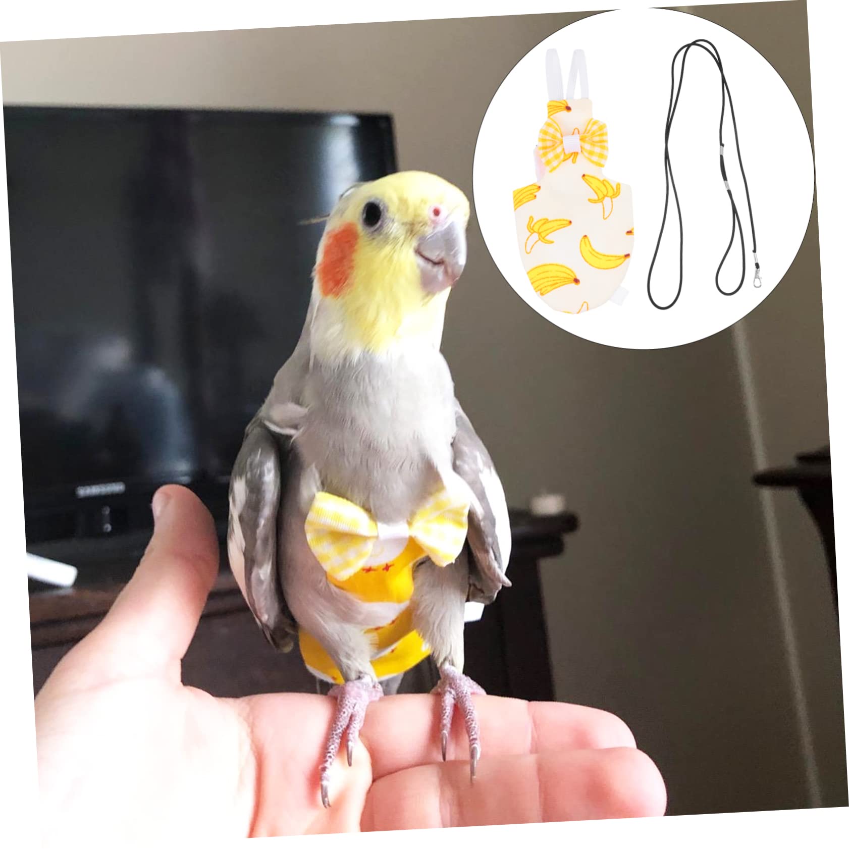 Beavorty 2stücke Parrot Fluganzug Für Vögel Waschbare Wiederverwendbare Papageienwindel Mit Verstellbarem Design Atmungsaktiv Und Leicht Für Tägliches Tragen Und