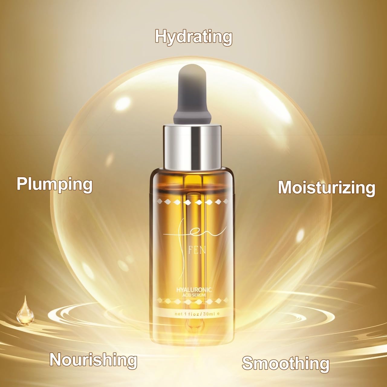 fen FEN 85% Hyaluronic Acid Serum – Deep Hydration & Anti-Aging Face Moisturizer, Lightweight & Fast-Absorbing, Enriched with B5,Aloe & Chamomile for Plump, Radiant, Glass Skin – 30ml / 1oz - Image 16