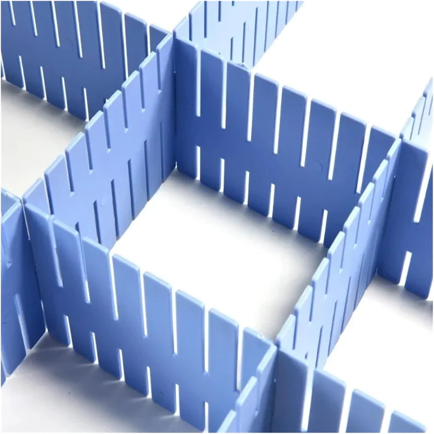 8 Pcs DIY Adjustable Storage Partition Board Plastic Drawer Divider Combination Space-saving Cabinet Organizer(Orange)