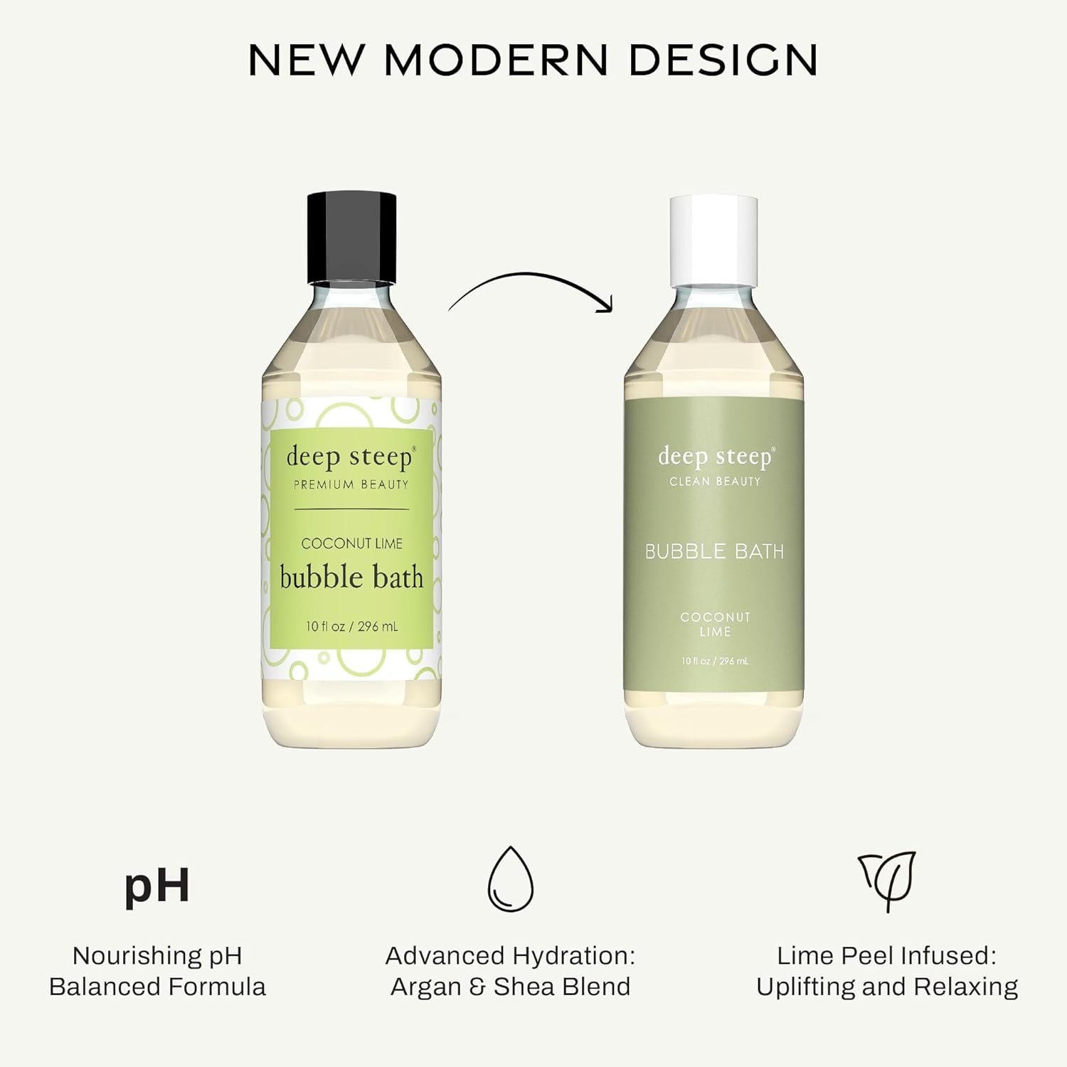 Deep Steep Bubble Bath, Coconut Lime, 10 oz – Soothing Soak with Shea Butter, Argan Oil, Aloe Vera & Coconut Oil – Vegan, Sulfate-Free, PH-Balanced Clean Beauty - Image 3