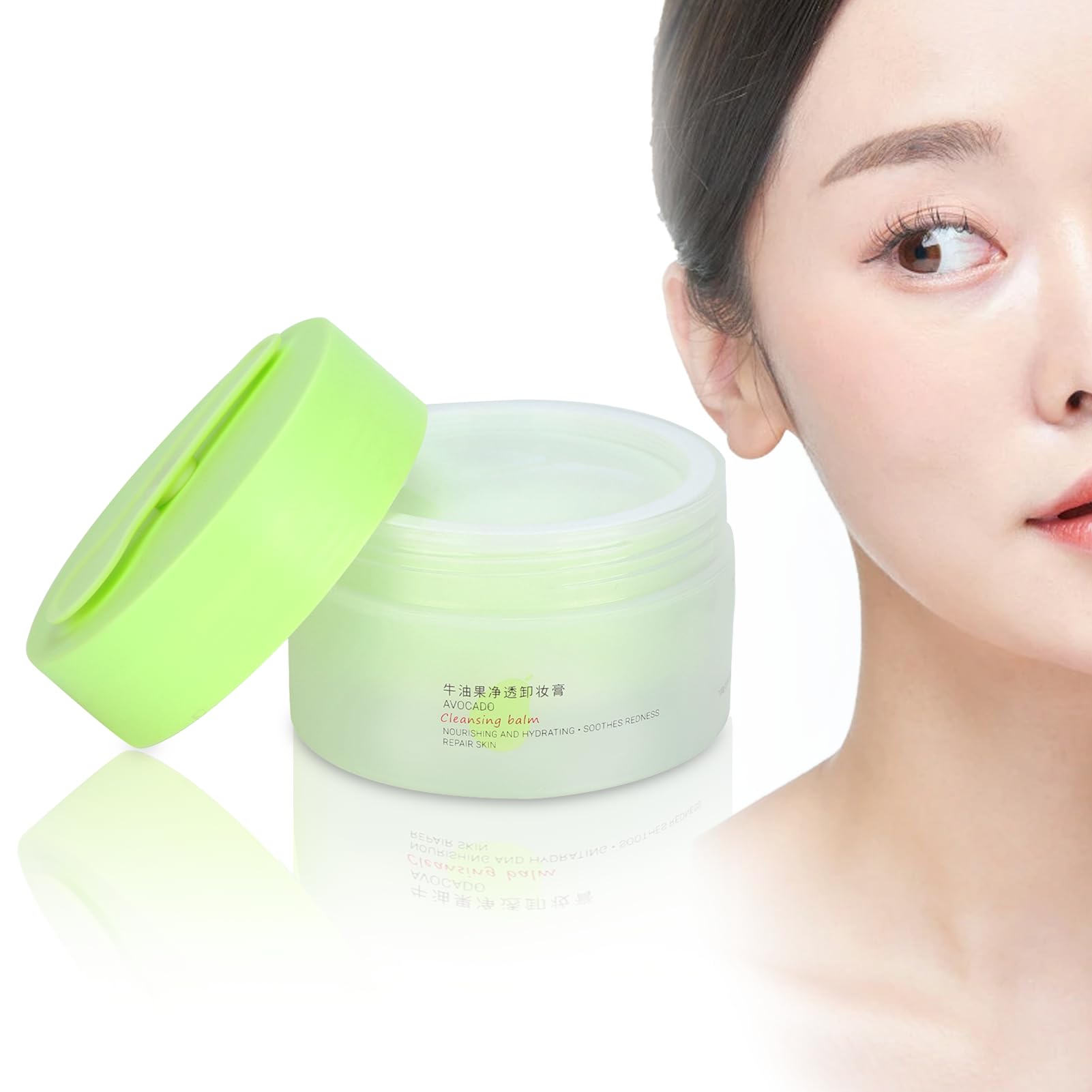 100 G Desmaquillante, Bálsamo Limpiador Hidratante, Bálsamo Limpiador de Maquillaje con Cucharilla, Bálsamo Limpiador de Maquillaje para el Cuidado de la Limpieza Facial