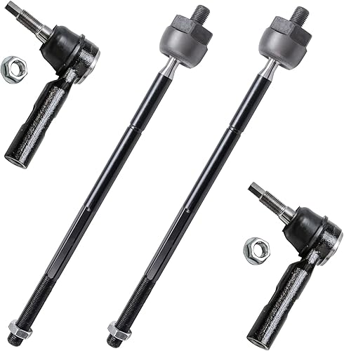 Miniatura 62 de Detroit Axle - 4 barras de acoplamiento delanteras para Hyundai Elantra Forte Koup Forte5, 4 extremos de barra de acoplamiento interiores y