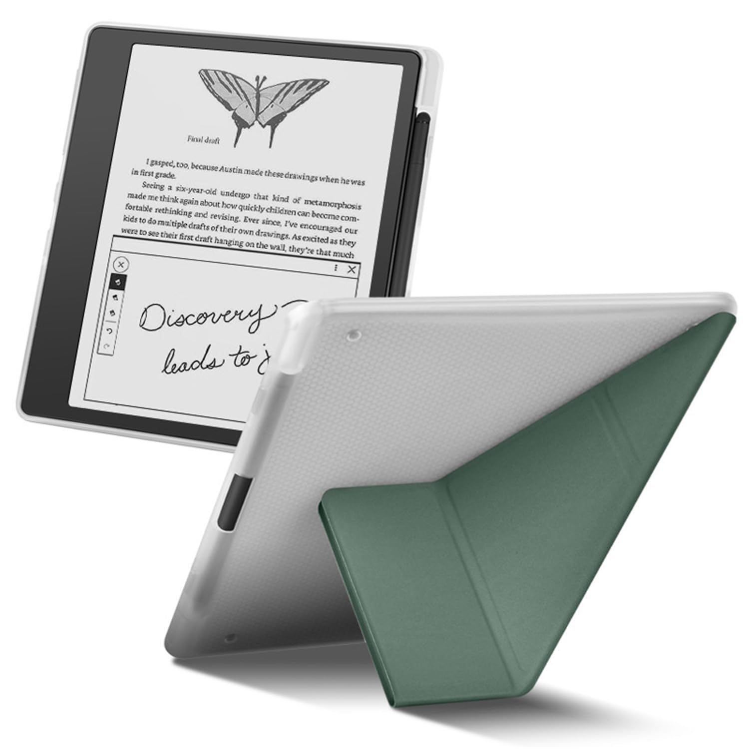 Akacy Capa protetora de couro TPU para Kindle Scribe 10,2
