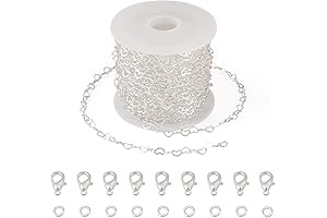 Pandahall Jewelry Making Chains - 16.4 Feet Brass Heart Link Chains