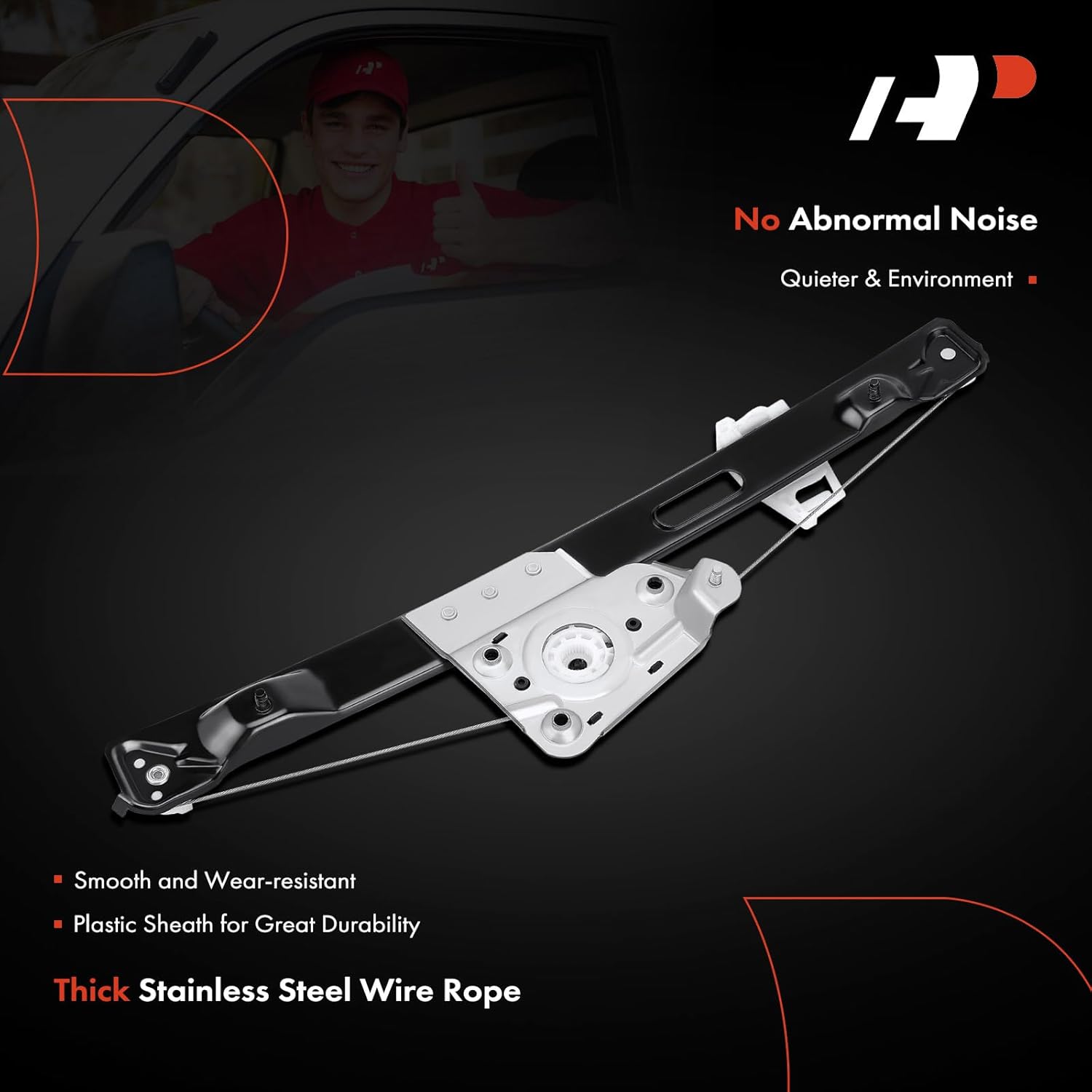 A-Premium Power Window Regulator without Motor Replacement for BMW E90 E91 323i 325i 328i 330i 335i M3 Rear Left Driver Side