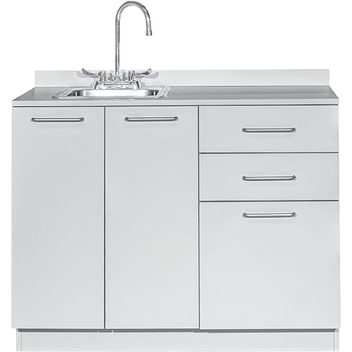 42 Inch Base Cabinet with Left Sink – Grey