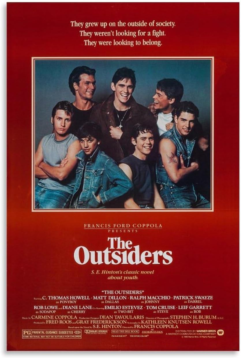Loopo The Outsiders Movie Posters for Room Aesthetic Canvas Wall Art Decor 12x18inch(30x45cm), Unframe-style-5