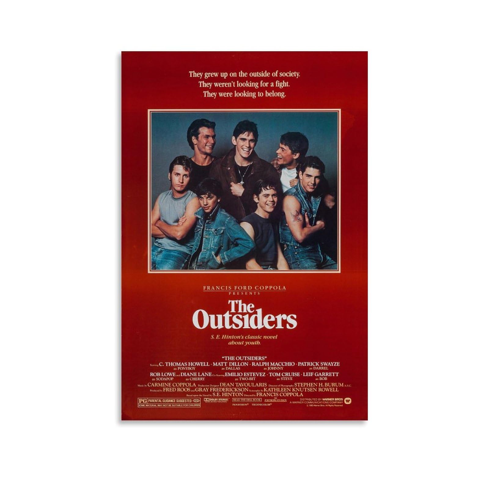 Loopo The Outsiders Movie Posters for Room Aesthetic Canvas Wall Art Decor 12x18inch(30x45cm), Unframe-style-5
