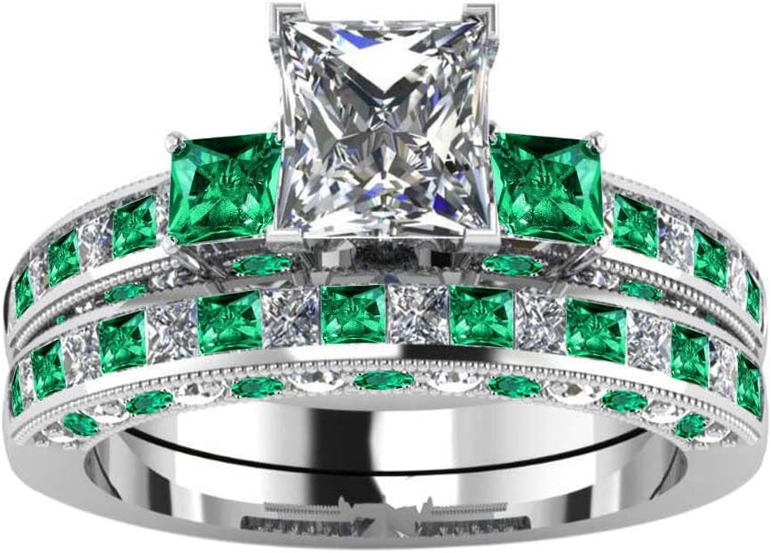 Yellow Gold Filled Bridal Sets Marquise cut Cz Engagement Ring 2pcs Womens Wedding Ring Sets