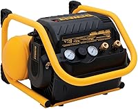 DEWALT DWFP55130 2.5 Gal Quiet Portable Air Compressor, 200 PSI Max, Oil-Free for Trim Nailers