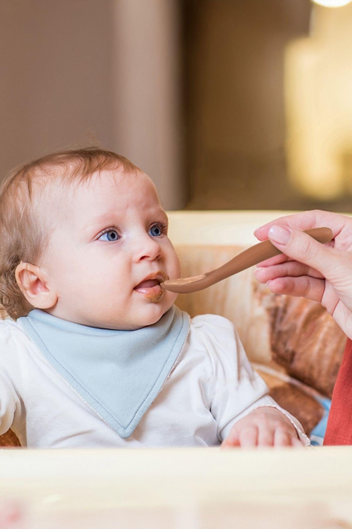 Meleni Baby 4'lü Silikon Mama Kaşığı - Diş Kaşıyıcı Bebek Beslenme Kaşığı Silikon Kaşık Bej, Pembe, Gri, Yeşil