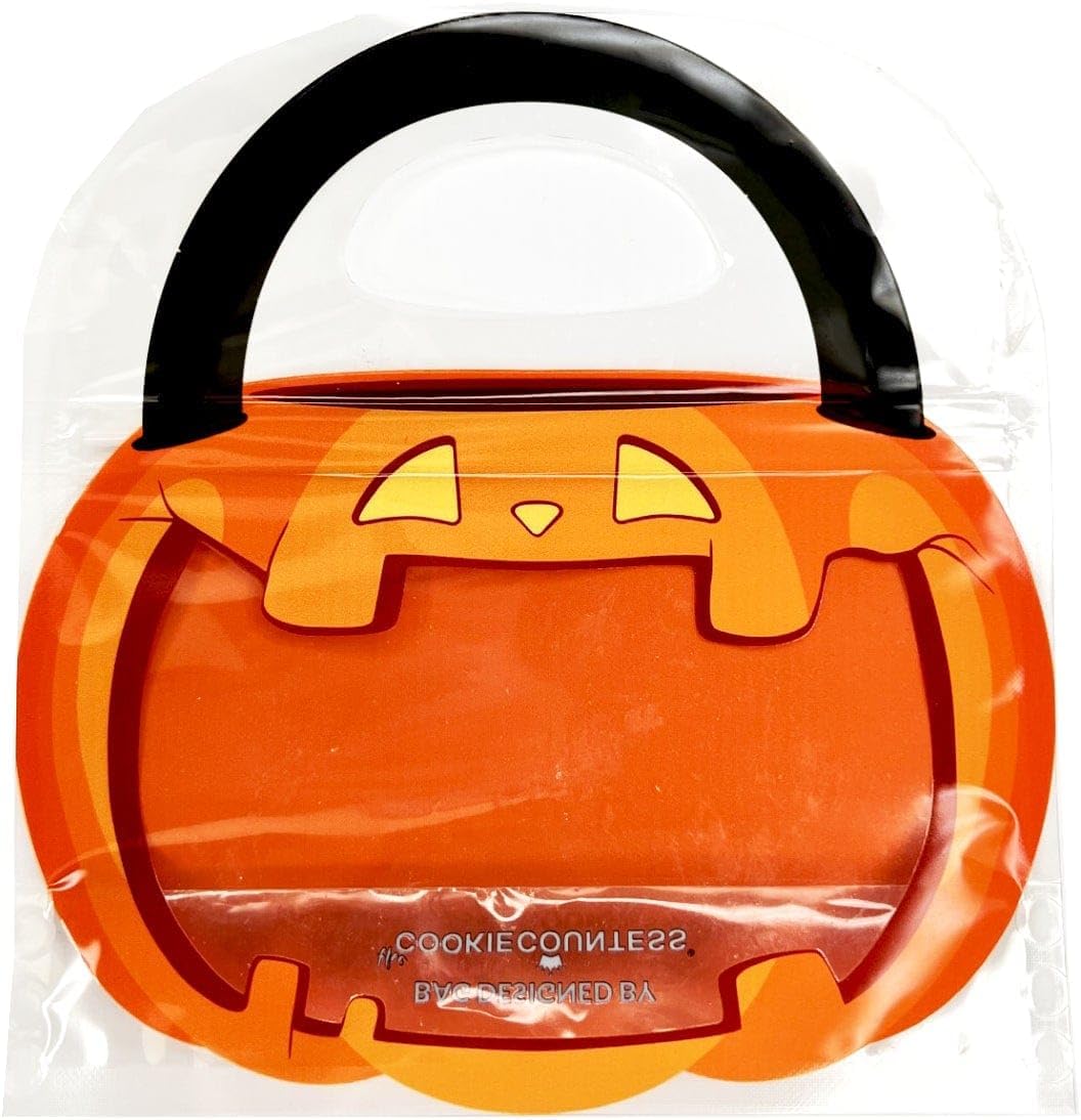 The Cookie Countess Halloween Goody Bag Jack-o'-lantern Cookie Bag Halloween Trick or Treat Bag (50)