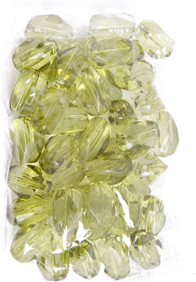 100Grams Acrylic Bead Smooth Rectangle Shape 18mm Olive, DIY Beads Drop for Jewelry Making Necklaces Bracelets Earrings Pendants