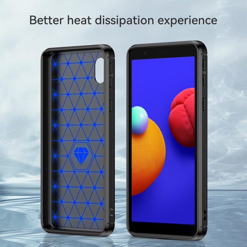 Image of Hybrid Carbon Fiber Back Case for Samsung Galaxy M01 Core / A01 Core (Black)