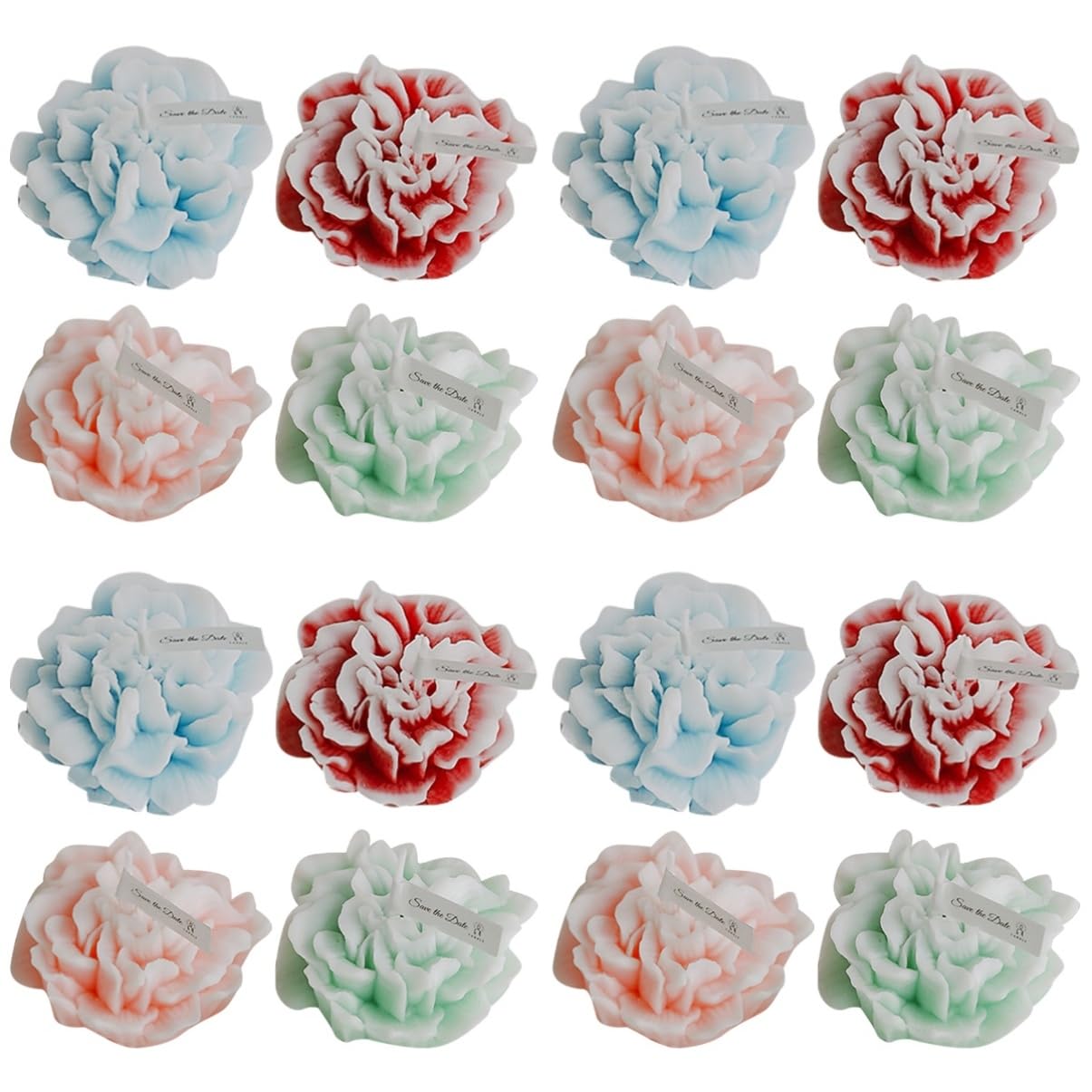 Ciieeo Lot De 4 Bougies Parfumées En Forme De Fleurs Pour La Détente Idéales Pour Les Fêtes La Fête Des Mères 4 Pièces X 4