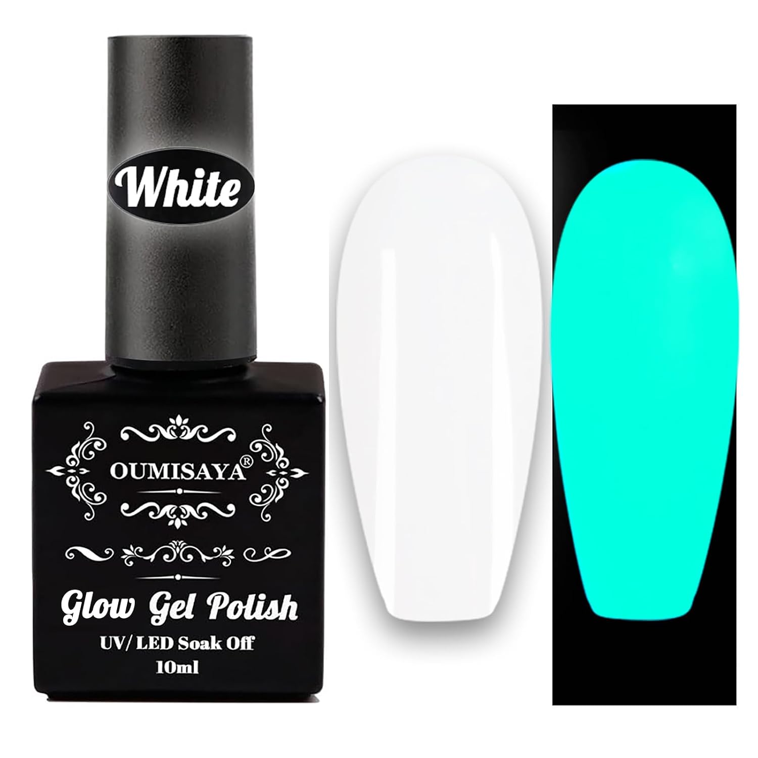 Long Lasting Glow in the dark jelly milky white gel polish nails art