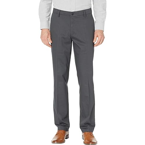 Dockers Mens Straight Fit Signature Lux Cotton Stretch Khaki Pant - Creased