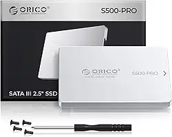 ORICO SSD SATA de 128 GB, unidade de estado sólido interno de 2,5 polegadas, até 450 MB/s, SSD 3D NAND SATA III com revestimento de alumínio, para desktop, laptop, PS4, NAS, unidade externa DIY -