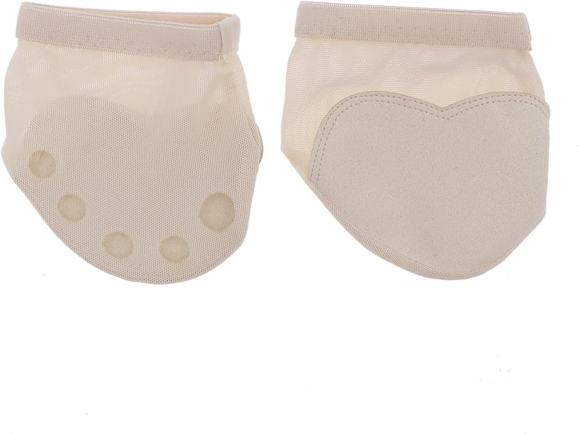 DOITOOL 1 Pair Five Holes Half Socks Forefoot Cushion Protective Foot Pad Foot Care Supplies for Ballet Belly Dance Size L