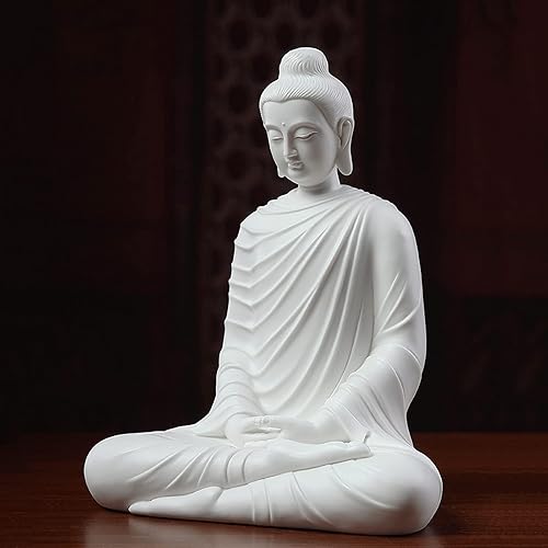 Miniatura 3 de Estatuto de Buda Zen Decoración de estatua de estatua de Buda sentado, escultura de Buda para decoración de oficina en casa, adorno de estatua de