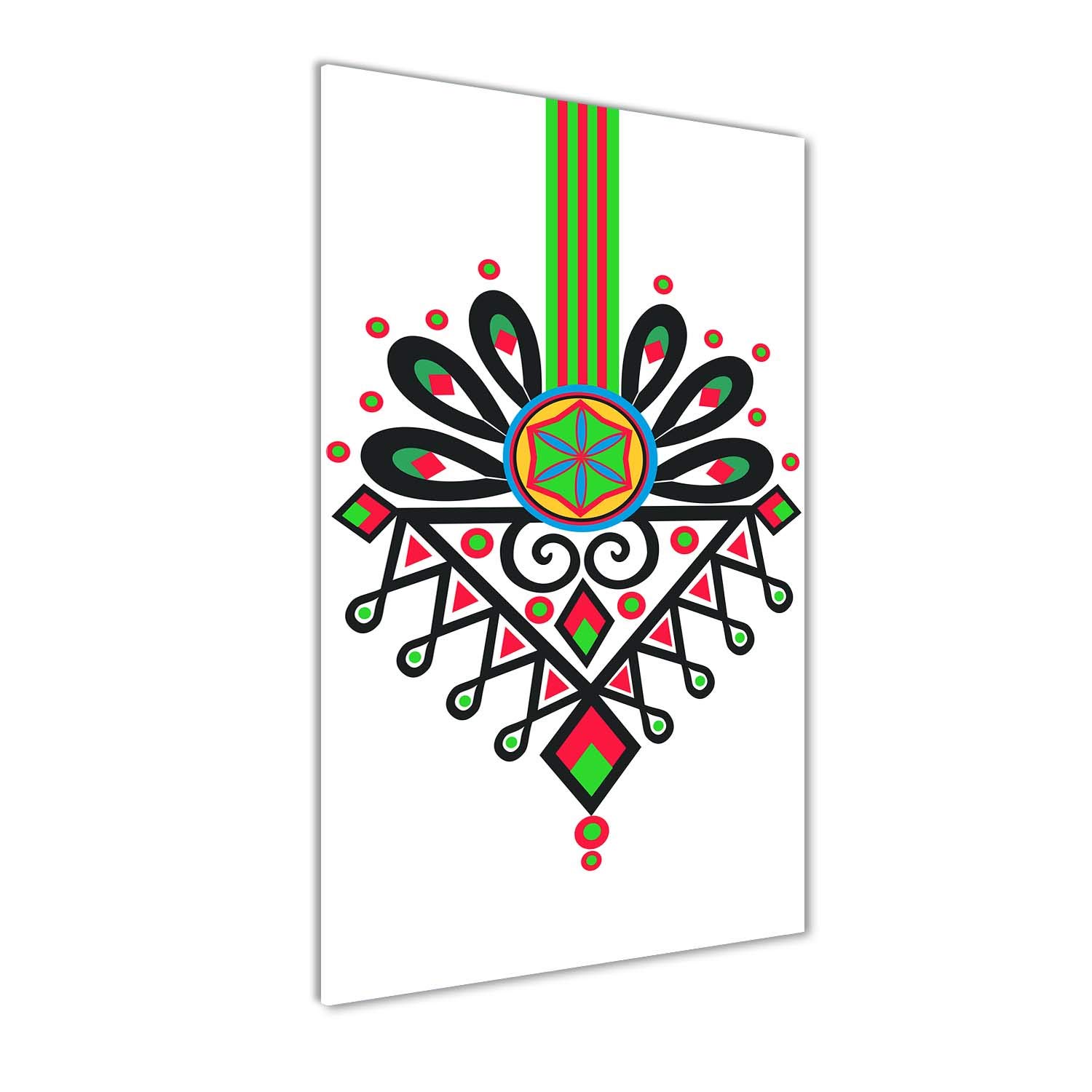 Image tableau photo décorative Tulup en verre multicolore style folklorique